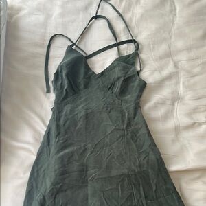 COPY - Afends Dark Green Sustainable Dress